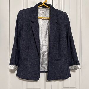 Kensie blue glen plaid blazer/jacket Small